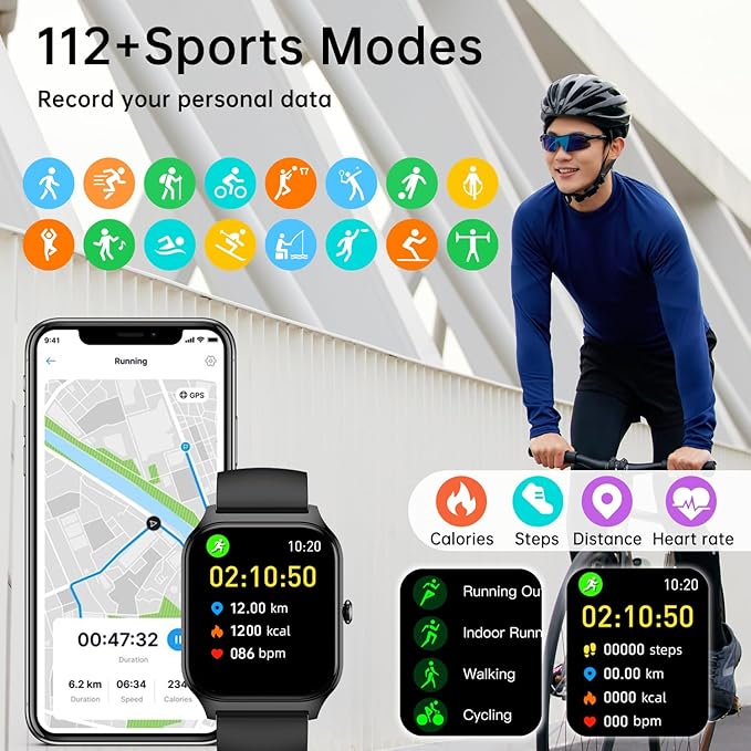 Smart Watch for Women Fitness Tracker: Waterproof Make/Answer Call Smart Watches for Women Running Digital Mens Watches Step Smartwatch Android Phones iPhone Samsung Compatible Heart Rate Monitor