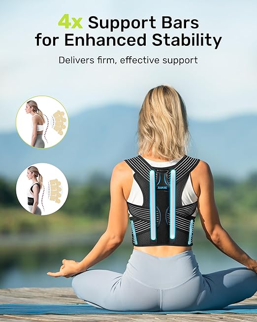 All-round Back Belt Support for Women Men, Breathable Durable Lumbar Support Brace, Lightweight and Invisible Under Clothing, Back Support Brace for Scoliosis Hunchback, Size XL (Upper Waist: 47.2"-53.2")