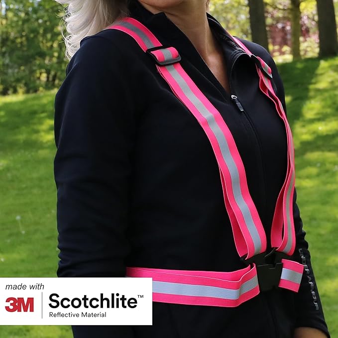 Salzmann Reflective Cross Belt Vest | Highly Reflective with Adjustable Straps | Made with 3M Scotchlite