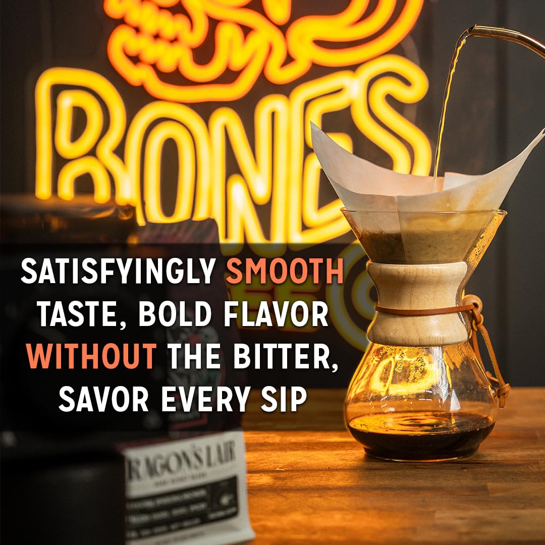 Bones Coffee Company Frankenbones, Hazelnut Chocolate Flavored Coffee Pods, Low Acid Medium Roast Single-Serve Bones Cups, Compatible with 1.0 & 2.0 K-Cups Brewers Coffee Maker, 12 Count