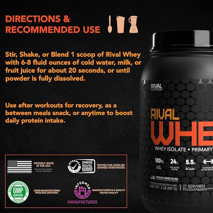 Rivalus Rivalwhey – Fruity Cereal 2lb - 100%