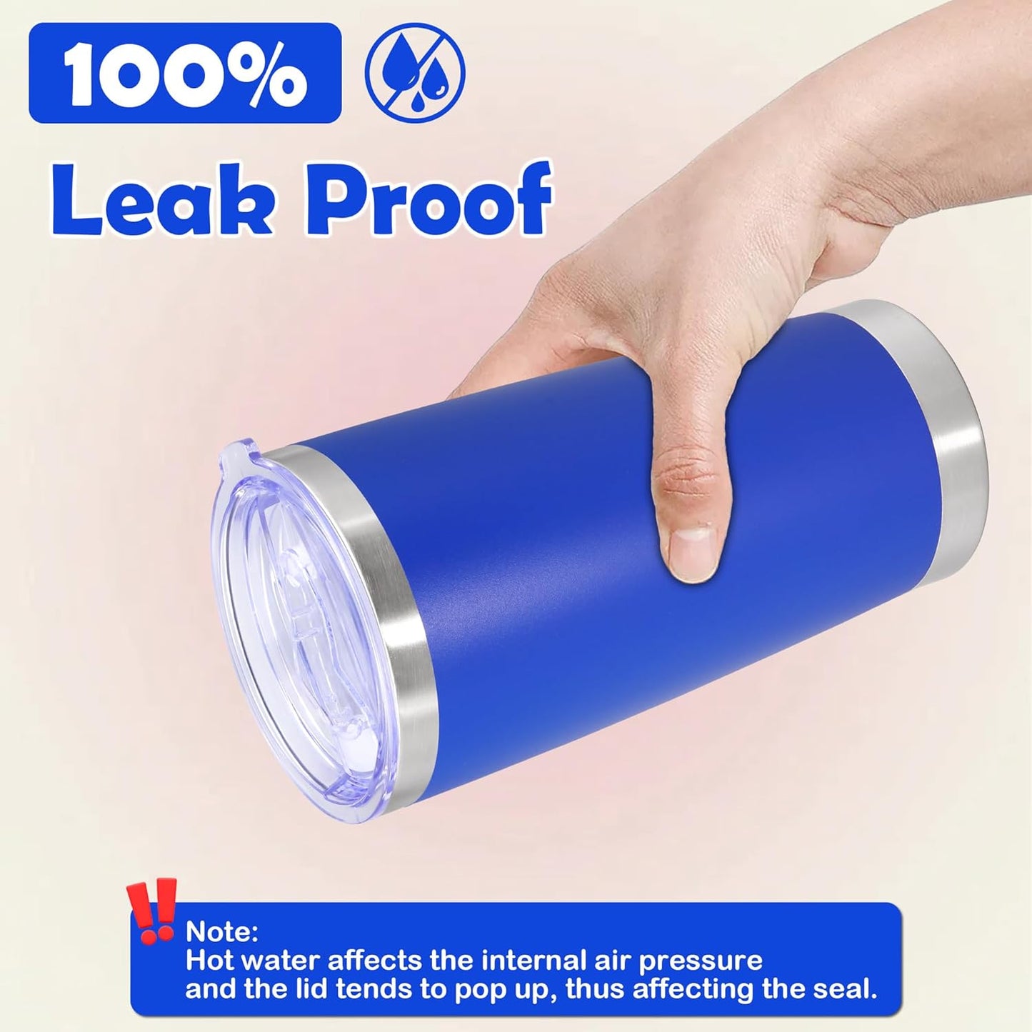 20oz Tumbler Bulk Stainless Steel Tumbler Cup with Lid Vacuum Insulated Double Wall Travel Mug, Durable Powder Coated Travel Coffee Tumbler Mug for Hot & Cold Drinks, Dark Blue,8 Pack