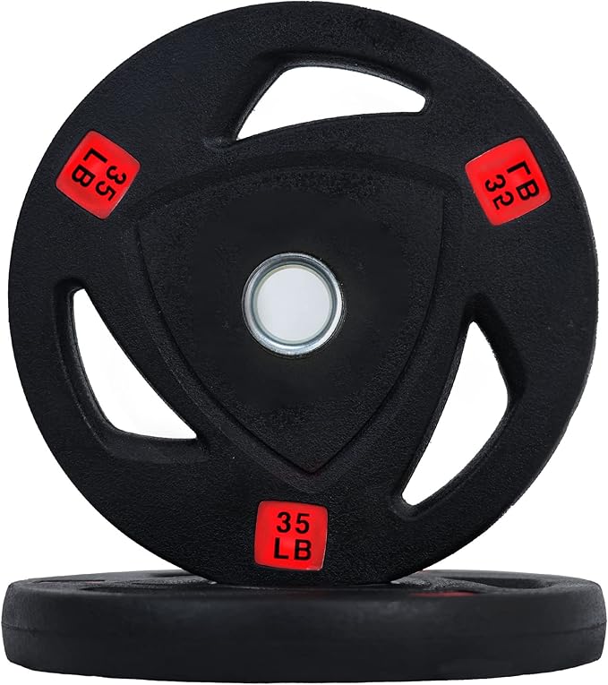 Signature Fitness Vinyl Coated Cast Iron Plate Weight