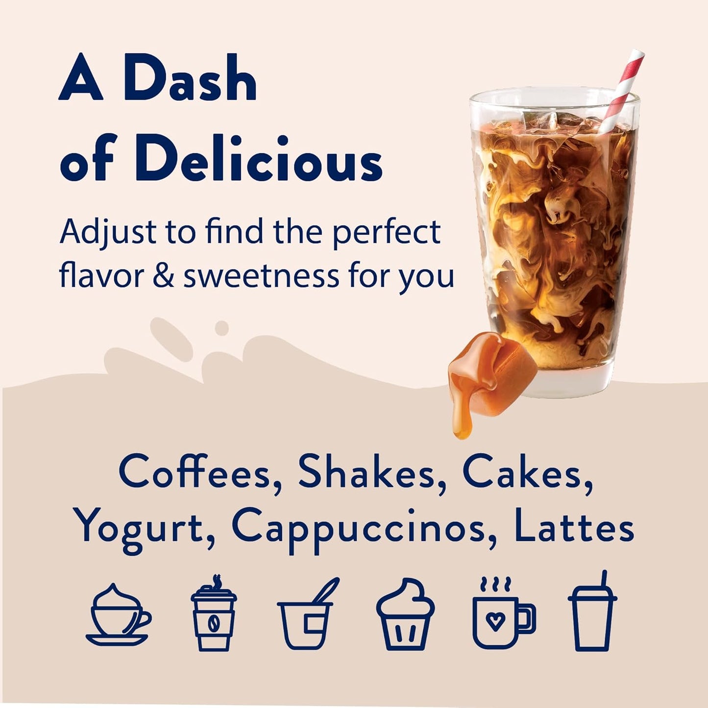 Jordan's Skinny Syrups Sugar Free Coffee Syrup, Caramel Flavor Drink Mix, Zero Calorie Flavoring for Chai Latte, Protein Shake, Food, Gluten Free, Keto Friendly, 25.4 Fl Oz, 1 Pack