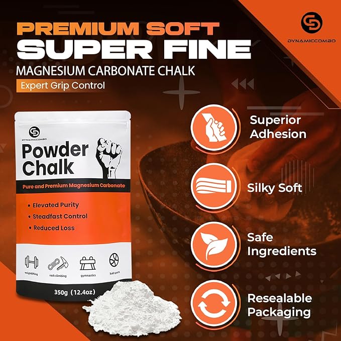 Rock Climbing Chalk 340g - Magnesium Carbonate Chalk for Bouldering | Pre-Filled Refill Chalk for Weightlifting, Gymnastics & Gym