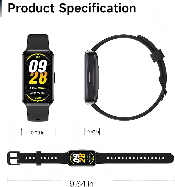 Smart Watch,Health Fitness Tracker,1.47 Touchscreen,24/7 Heart Rate, Blood Oxygen, Blood Pressure, Sleep Monitor, Step Calorie Counter Pedometer IP68 Waterproof for Android and iPhone