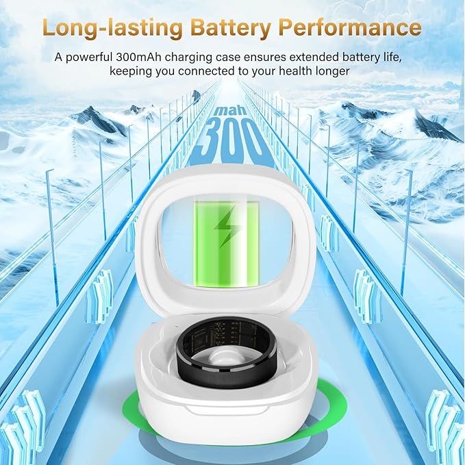Smart Fitness Ring for Men & Women – Health & Activity Tracker with Heart Rate, Sleep Monitoring, Blood Oxygen, Motion Tracking, and Remote Camera Control, Waterproof & No Subscription Required