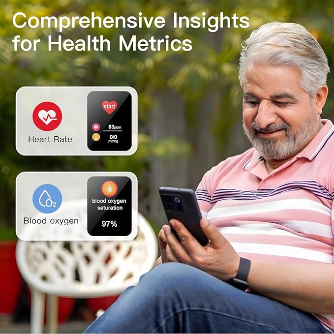 Smart Health Watch for Seniors & Alzheimer's - 4G GPS Tracker with Fall Detection, SOS Emergency Button, Two-Way Calling, Pedometer & Anti-Lost Alert for Dementia Patients