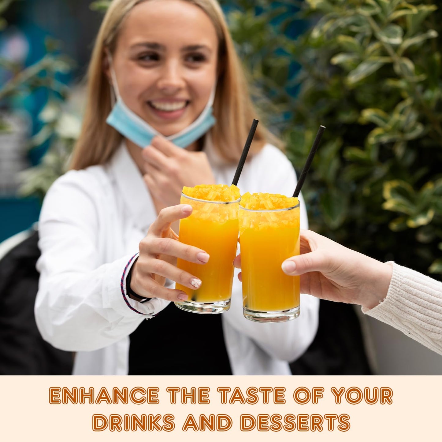 Fanale Coconut Jelly Topping nata de coco for Bubble Tea 8.3 lb | Mango Jelly | for Boba Tea, Smoothies, Slushes, Desserts | 8.3 pound (Pack of 4) | JEL003-CS