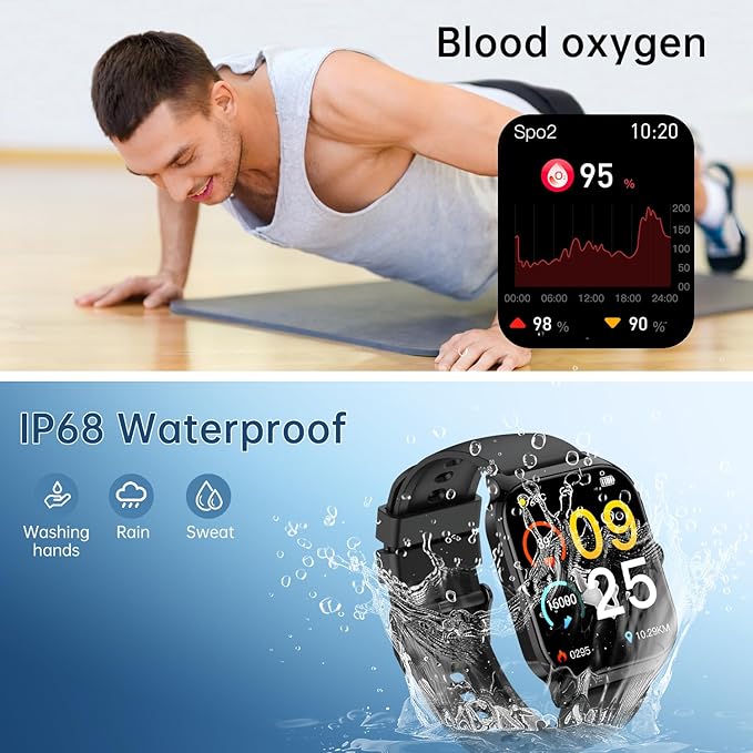 Smart Watch for Women Fitness Tracker: Waterproof Make/Answer Call Smart Watches for Women Running Digital Mens Watches Step Smartwatch Android Phones iPhone Samsung Compatible Heart Rate Monitor