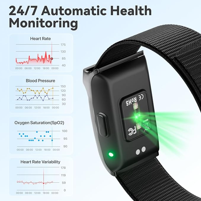 Smart Health Wristband, All Weather Activity & Fitness Tracker with 120+ Sports Step Calorie Counter, Heart Rate Monitoring, 1ATM Waterproof, Free App & Lifetime Updates, 2 Pack Bands(Black)