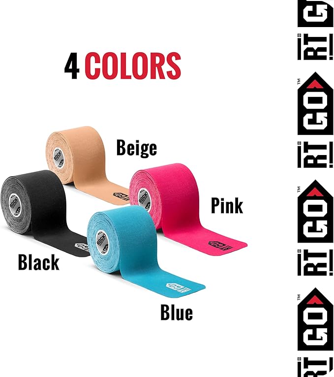 RockTape Go Standard Adhesive Pre-Cut Kinesiology Tape (Pink)