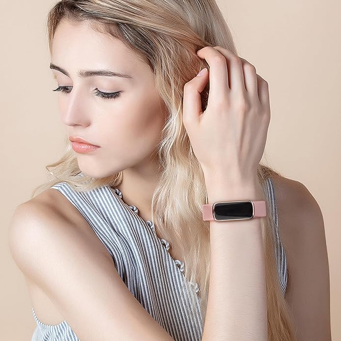 AK Sport Band Compatible with Fitbit Luxe Bands for Women Men, Soft Silicone Replacement Sport Straps Wristbands for Fitbit Luxe Fitness and Wellness Tracker