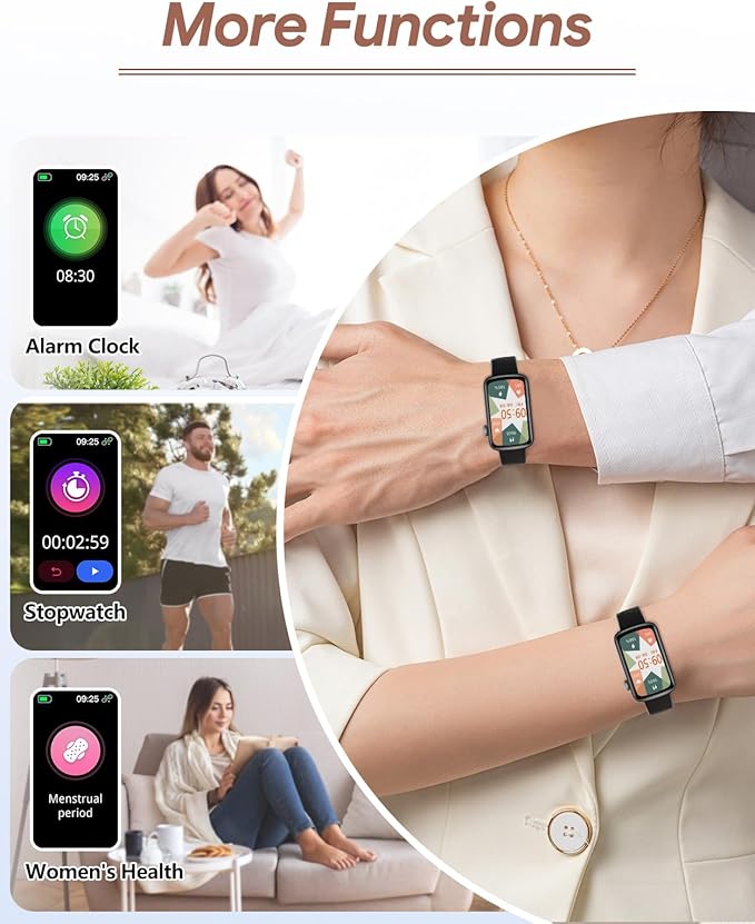 RUIMEN Fitness Tracker, Fitness Watches for Women Men with Heart Rate Monitor Blood Oxygen Sleep Tracker Pedometer, 1.47" Smart Watch Step Calorie Counter for Android iOS IP68 Waterproof (Black)