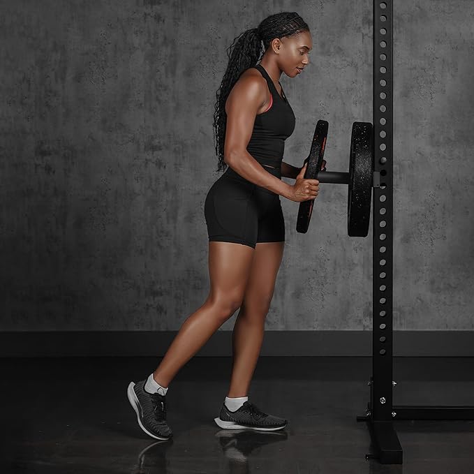 AmStaff Olympic Weight Plate Holder for Power & Squat Racks β Available 2x2 β 2.5x2.5 β 3x3 Inch Tube Sizes with 1" Hole β Weight Plates Horn Storage Attachment for Power Squat Rack β (Pair)
