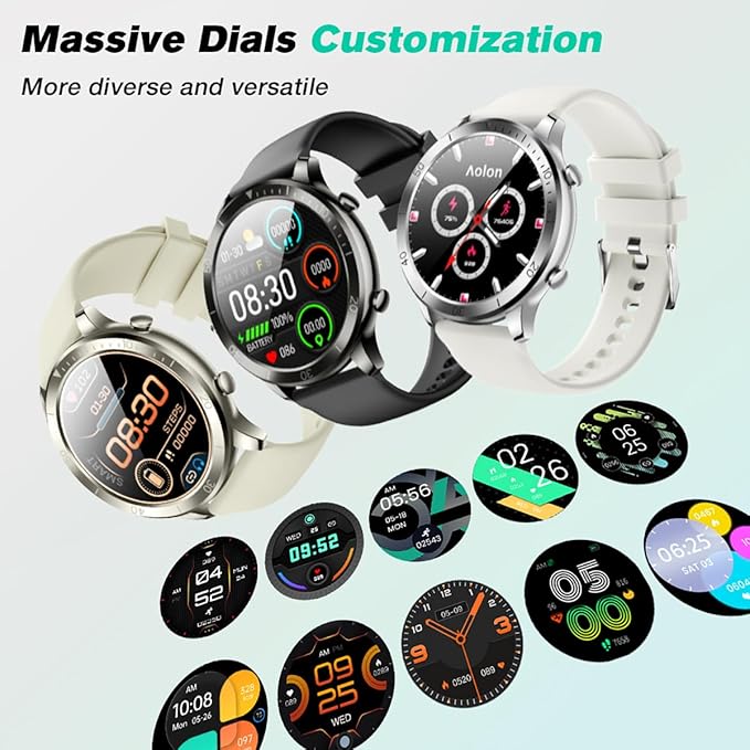 Smart Watch for Men Women (Answer/Make Calls), 1.46" IPS HD Screen, Fitness Tracker, 100+ Sport Modes, Blood Oxygen/Sleep/Heart Rate Monitor, IP67 Waterproof for Android iOS, Champagne Gold