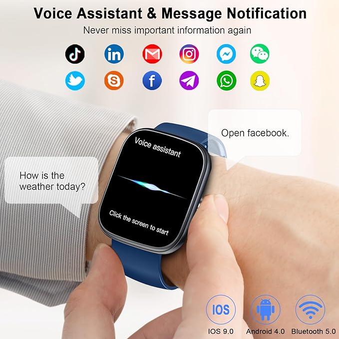 Smart Watch, 1.91"HD 2025 Smartwatch for Men Women (Answer/Make Call), 112+ Sports IP68 Waterproof Fitness Activity Tracker, Heart Rate/Sleep Monitor/Pedometer/Calories, Fitness Watch for Android iOS