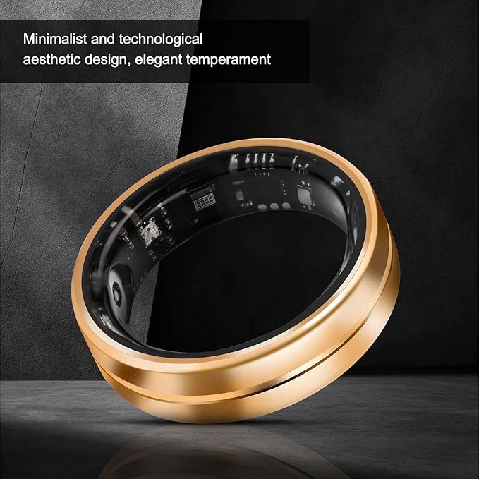 Smart Ring Fitness Tracker for Women Men - Waterproof Health Rings for Sleep Tracker, Heart and Blood Oxygen Monitor, Fitness Ring for Family Care,Step and Burned Calories Counter(8#)