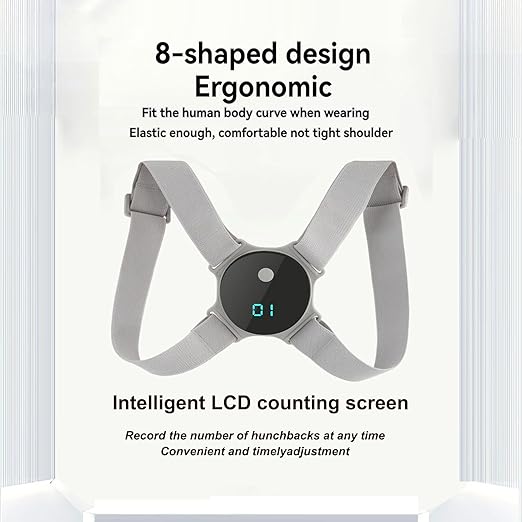 Smart Posture Corrector - Adjustable Upper Back Brace with Vibration Intelligent Posture Reminder, Posture Trainer for Kids, Help to Keep Right Posture (J3000)