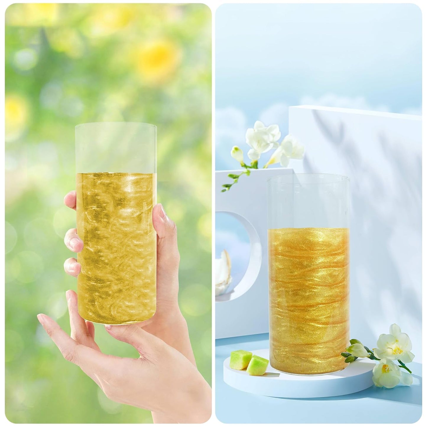 BeePoint Gold Edible Luster Dust 15g - Food Grade, Vibrant Color Shimmer Powdered Dust for Drinks, Cocktails, Cake Decorating, Baking, Chocolates, Candy, Sweets, & Cookies - Vegan & Gluten Free