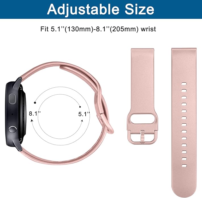 AK Band for Amazfit GTS 4 / GTS 4 Mini / GTS 3 / GTS 2 / GTS 2e / GTS 2 mini / GTS / GTR mini Bands, 20mm Soft Replacement Sport Strap for Amazfit Bip 3 / Bip 3 Pro / Bip U Pro / Bip / Bip Lite / Bip S / Bip S lite / Bip U Smart Watch Women Men