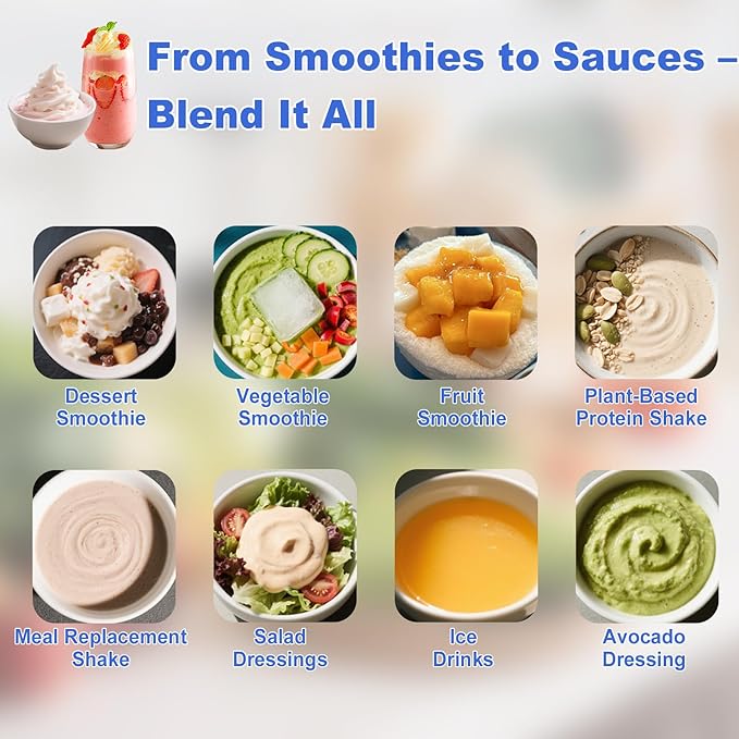 Small Personal Portable Blender for Smoothies and Protein Shakes, Smoothie Blender for Kitchen with 600ml Mixer Bottle Shaker for Home Gym, Kitchen Gadgets Juicer Machines for Fruit and Vegetable