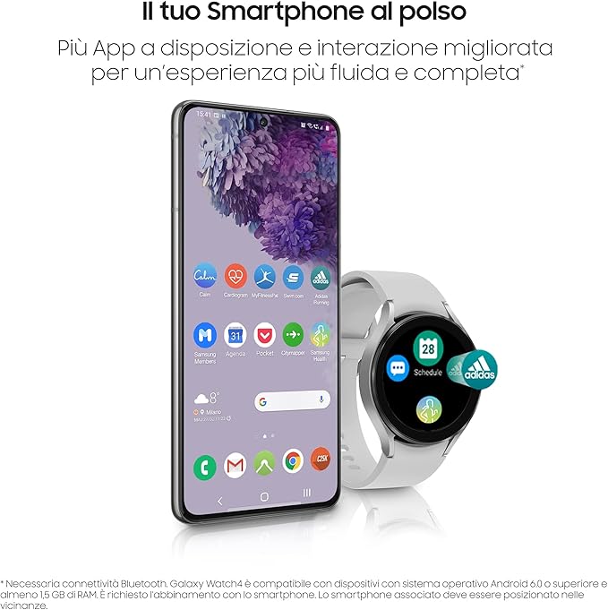 Samsung Electronics Galaxy Watch 4 44mm Smartwatch with ECG Monitor Tracker for Health Fitness Running Sleep Cycles GPS Fall Detection LTE US Version, (Silver) (Renewed)