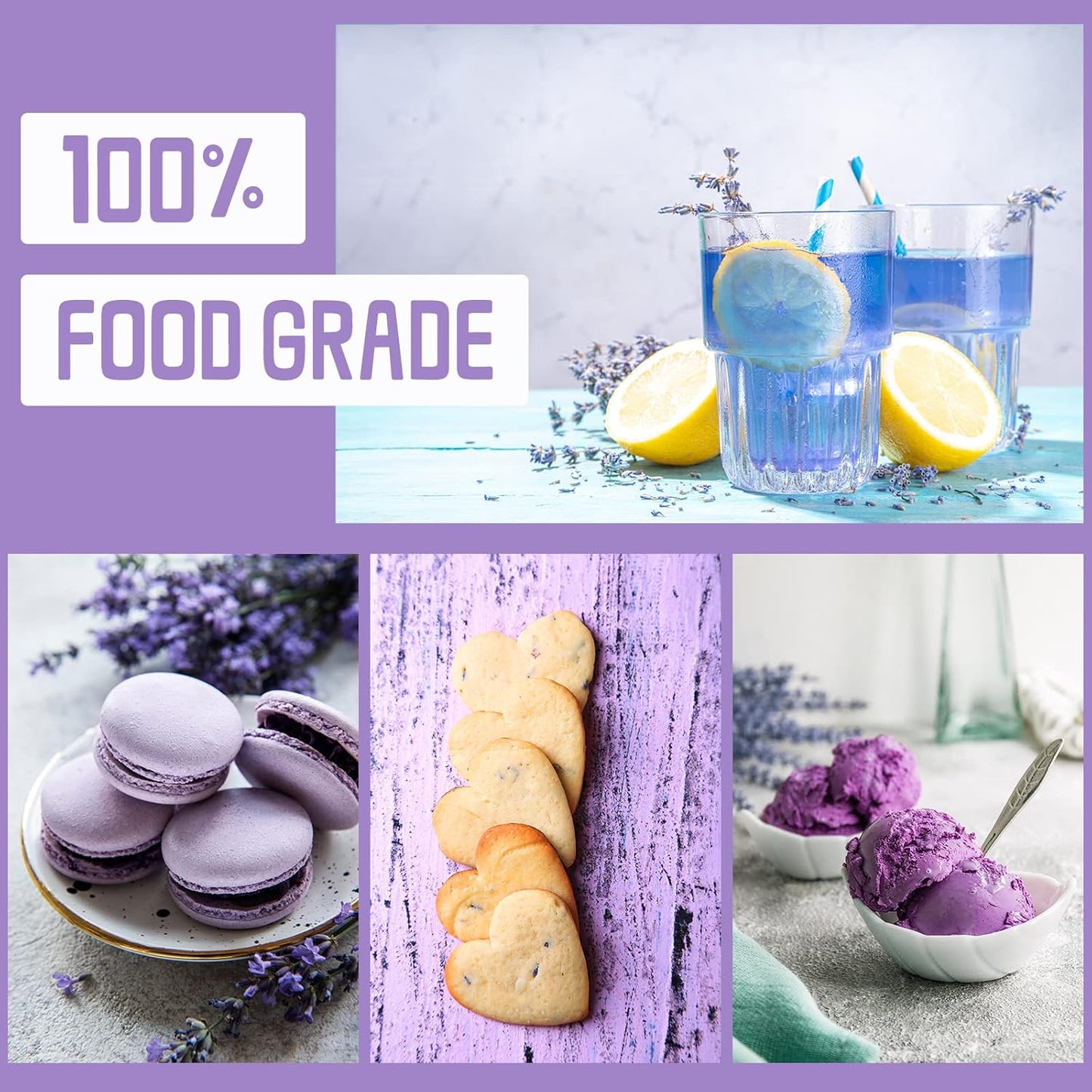 Olvvla - Dried Lavender Flowers - 5oz/142g - Fragrant Food-Grade Lavender Buds - Perfect for Tea, Baking, Lemonade, Relaxing, Sleeping Well