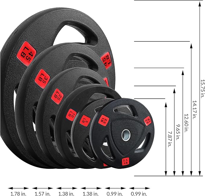 Signature Fitness Vinyl Coated Cast Iron Plate Weight
