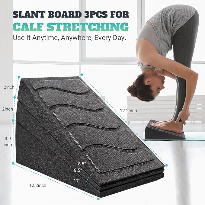 Slant Board for Calf Stretching 5 Adjustable 480 lbs