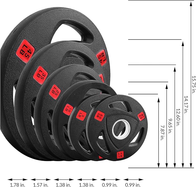 Signature Fitness Vinyl Coated Cast Iron Plate Weight