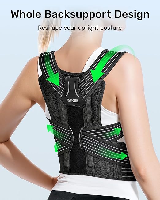 All-round Back Belt Support for Women Men, Breathable Durable Lumbar Support Brace, Invisible Under Clothing, Back Support Brace for Hunchback, Gray Size XL (Upper Waist: 47.2"-53.2")