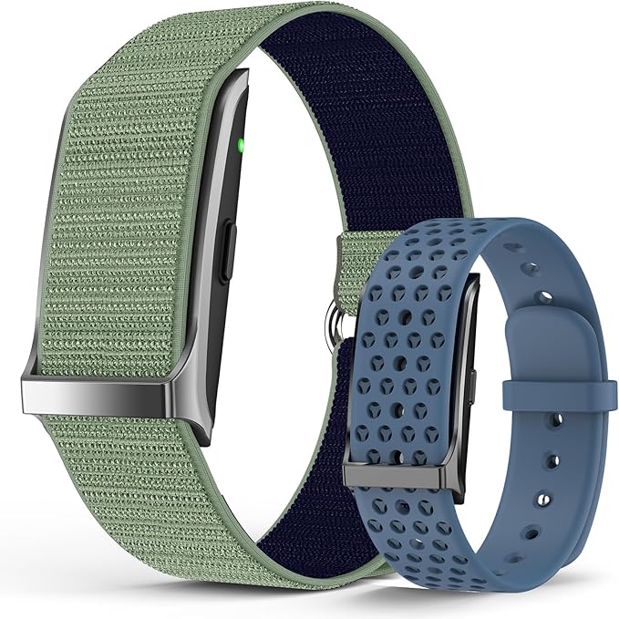 Smart Bracelet, Wearable Activity & Fitness Tracker Band, 24H Sleep Tracker, All-Day Continuous Heart Rate Blood Pressure Stress HRV Monitor, 120+ Sport Modes Smart Wristband with 2 Bands, Free APP