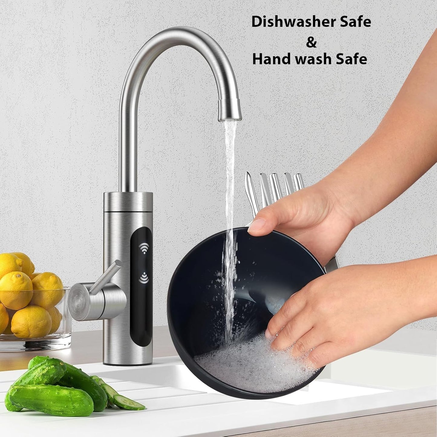 6.2'' Bamboo Fiber Cereal Bows Set of 6, Soup Bowls 24 Oz for Serving Salad, Snack, Side Dishes, Modern Oval Lightweight Bowls for Breakfast,Lunch and Dinner, Dishwasher and Freezer Safe(Matte black)