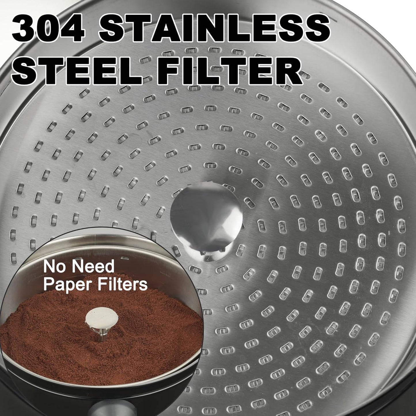 Coffee Maker 100 Cup Commercial Coffee Urn,Hot water/beverage Machine and Drink Dispenser-Premium 304 Double-Wall Stainless Steel Electric Percolator Coffee pot,Keep Warm for Hours,Matte Black