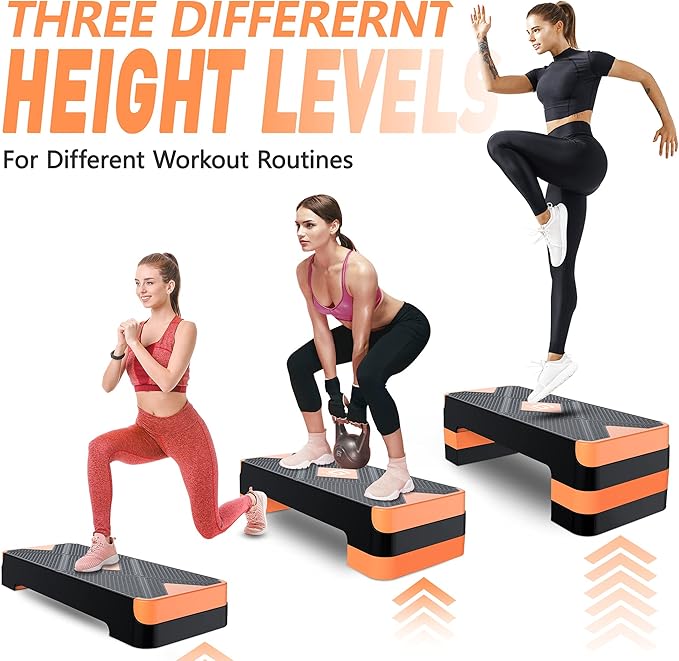 Aerobic Exercise Step 26.5" Step 4†6†6†8†8†Adjustable