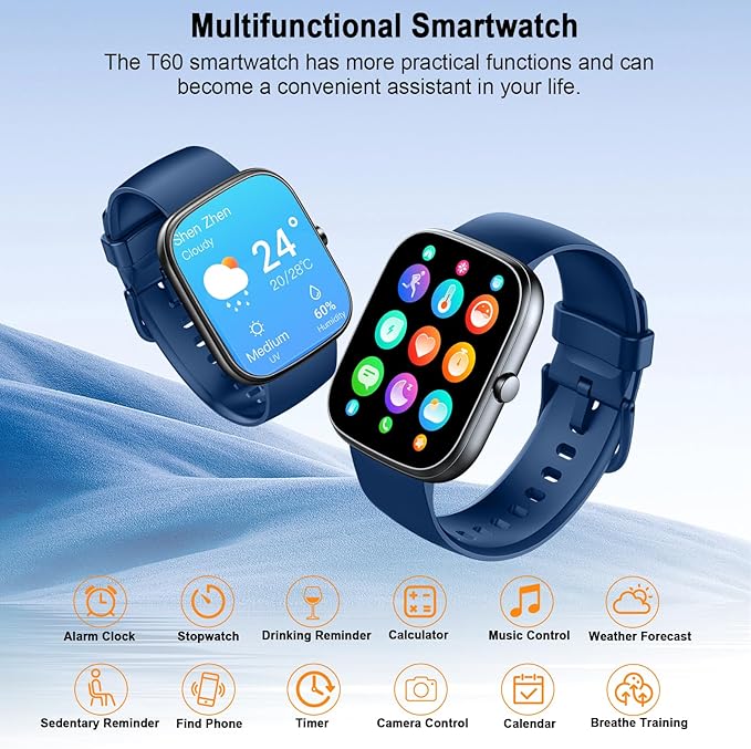 Smart Watch, 1.91"HD 2025 Smartwatch for Men Women (Answer/Make Call), 112+ Sports IP68 Waterproof Fitness Activity Tracker, Heart Rate/Sleep Monitor/Pedometer/Calories, Fitness Watch for Android iOS