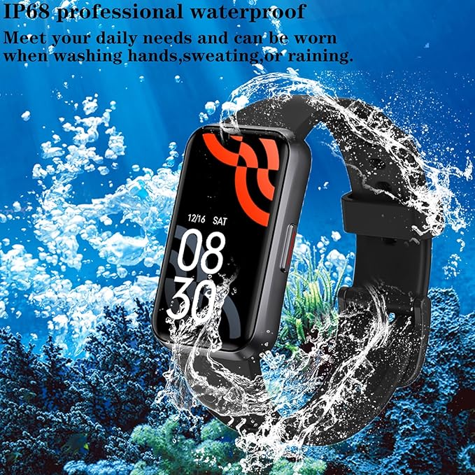 Smart Watch,Health Fitness Tracker,1.47 Touchscreen,24/7 Heart Rate, Blood Oxygen, Blood Pressure, Sleep Monitor, Step Calorie Counter Pedometer IP68 Waterproof for Android and iPhone