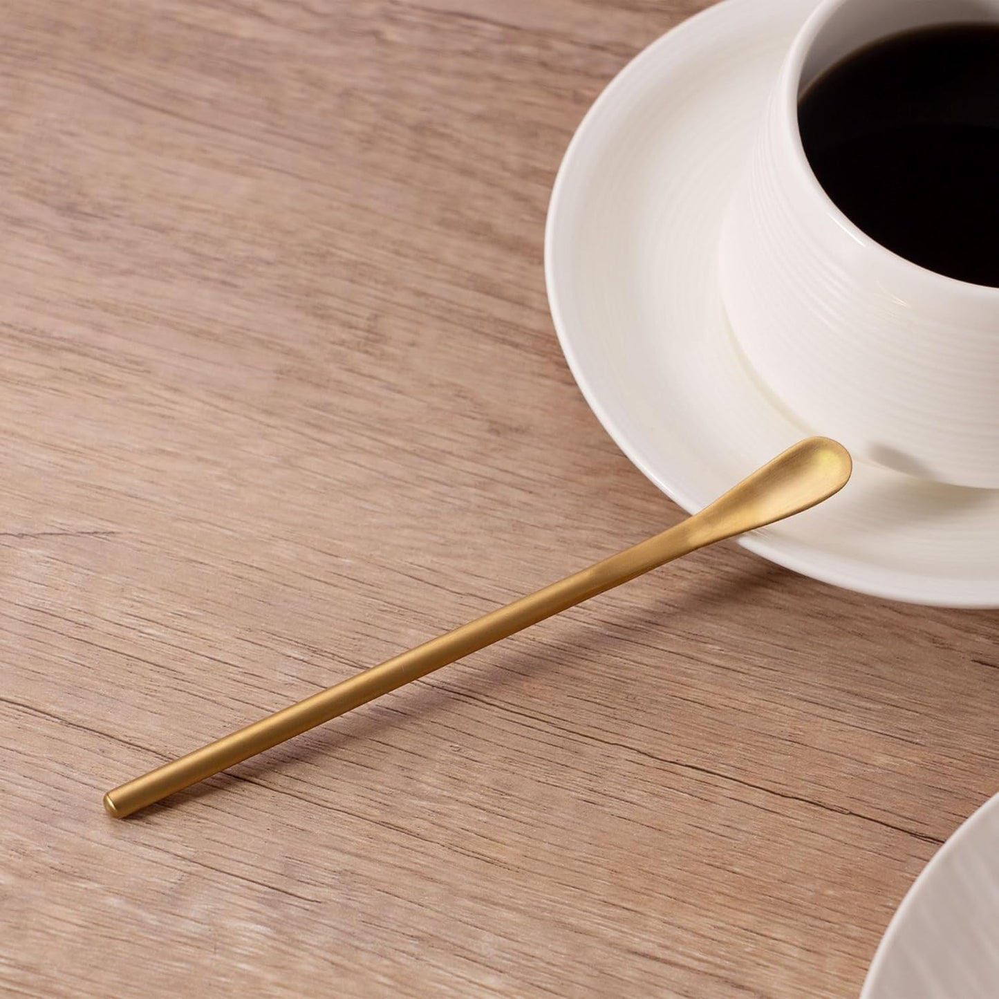 IMEEA Coffee Stirrers Demitasse Espresso Spoons SUS304 Stainless Steel Coffee Stir Sticks 5.9-Inch Tea Spoon, Set of 4 (Gold)