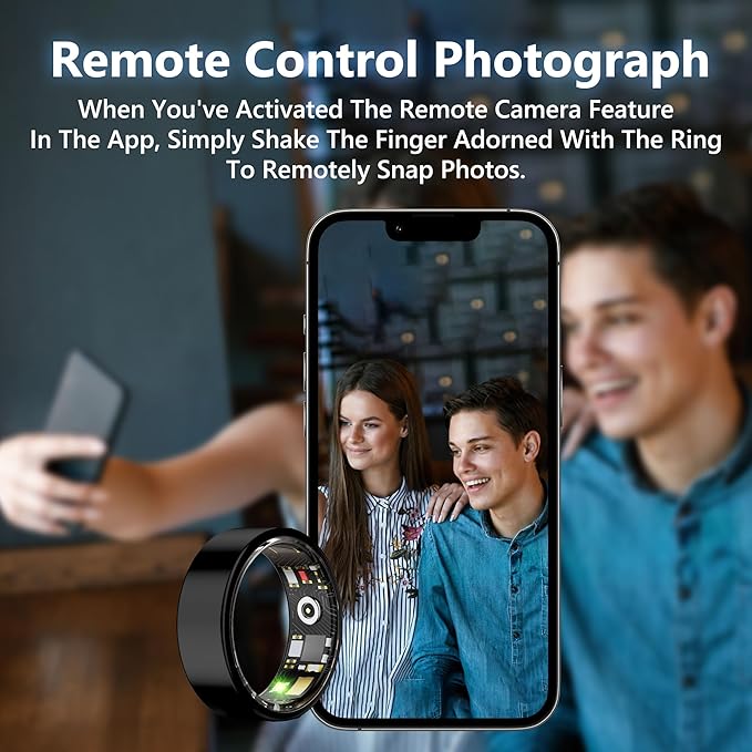 Smart Health Ring for Women Men Fitness Tracker with Heart Rate, Blood Oxygen, Blood Pressure, Sleep Monitoring, Step Counting, IP68 Waterproof for iPhone and Android, No Subscription Fee, Silver 11