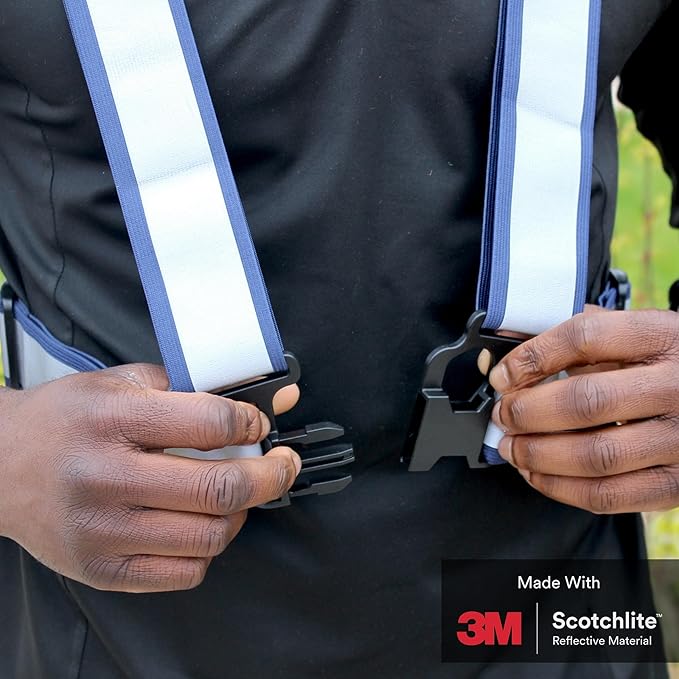 Salzmann Reflective Cross Belt Vest | Highly Reflective with Adjustable Straps | Made with 3M Scotchlite