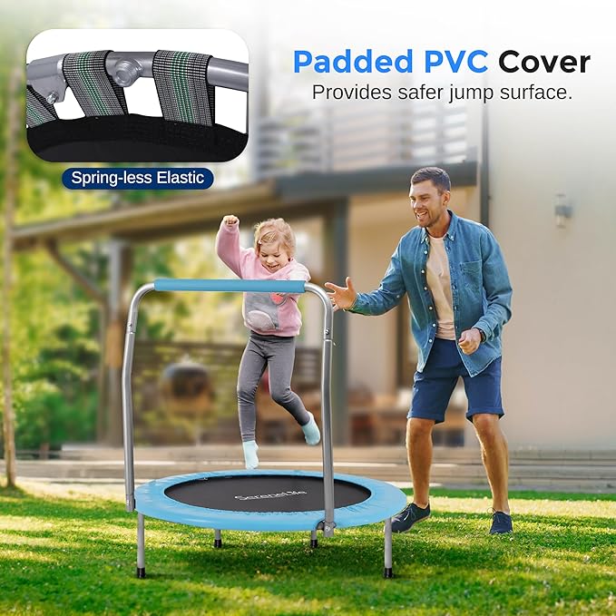 SereneLife 36"/40" Foldable Mini Trampoline - Compact Fitness 150/220 lbs