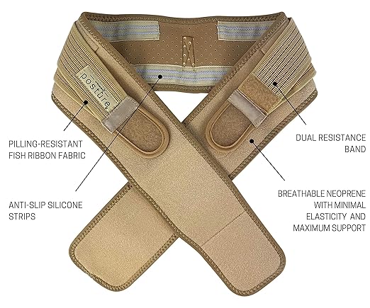 Sacroiliac Hip Belt for Women and Men That Alleviates Sciatic, Pelvic, Lower Back, Leg and Sacral Nerve Pain Caused by Si Joint Dysfunction| Trochanter Brace (Regular, Nude)