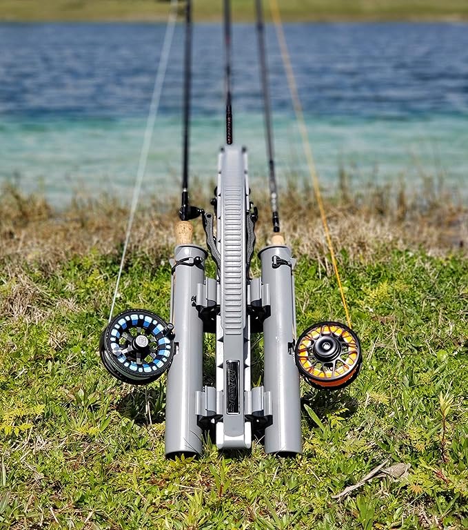 Rod-Runner Fishing Rod Rack - Express 3 Fishing Rod Carrier - Gray