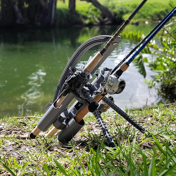 Rod-Runner Fishing Rod Rack - Express 3 Fishing Rod Carrier - Gray