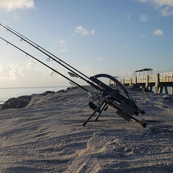 Rod-Runner Fishing Rod Rack - Express 3 Fishing Rod Carrier - Gray