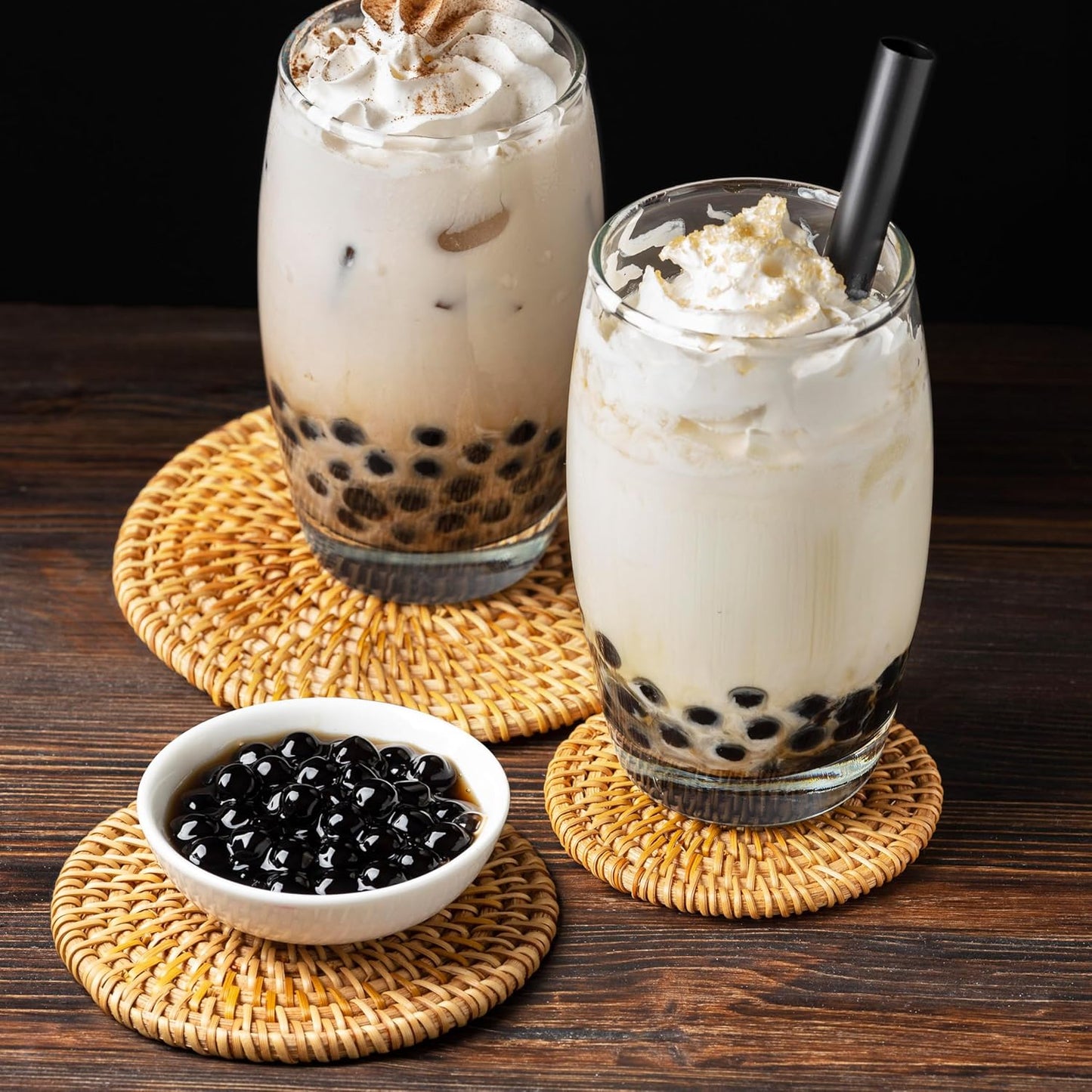 J WAY BOBA Authentic Instant Tapioca Boba Pearls for Milk Tea, Smoothies and Desserts, Brown Sugar Flavor (Ready in Just 20 Seconds) - 5 Servings