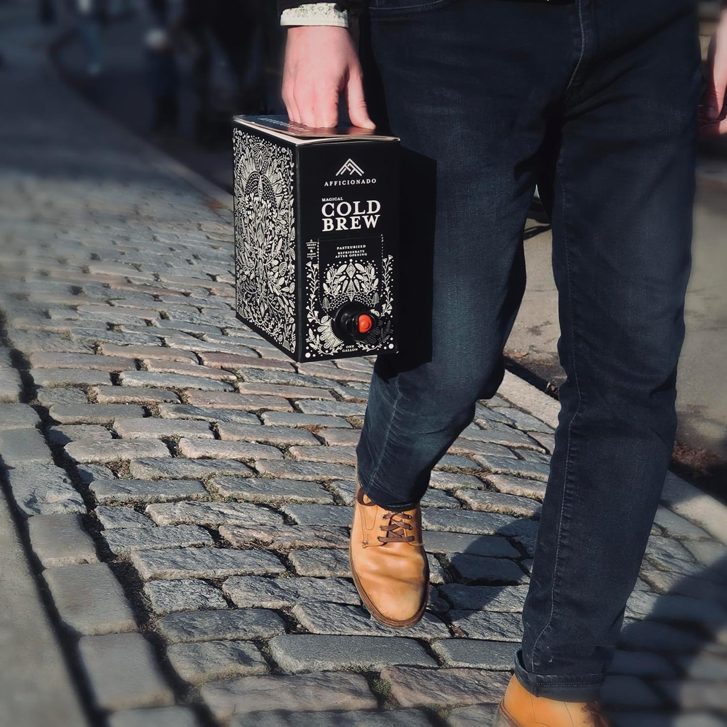 Afficionado Coffee Roasters | Magical Cold Brew | 1 Gallon | Bag in Box | Single Origin Peruvian Coffee | Medium Roast | Ready to Drink | Pasteurized & Shelf-Stable