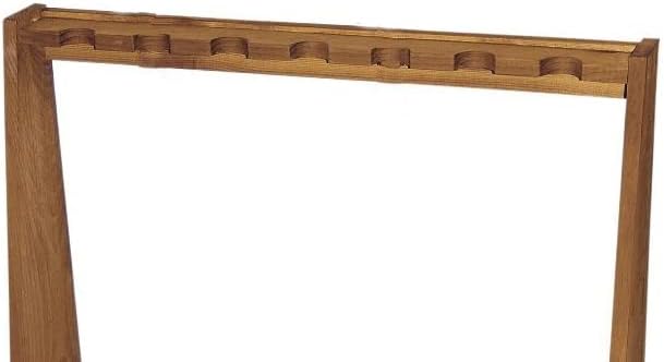 Seven-Gun Wooden Standing Floor Gun Display Rack. Fits Long Guns - Rifles or Shotguns