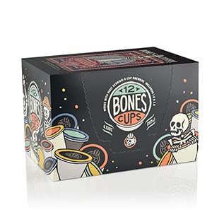 Bones Coffee Company Flavored Coffee Bones Cups White Russian Flavored Pods | 12ct Single-Serve Coffee Pods Compatible with Keurig 1.0 & 2.0 Keurig Coffee Maker